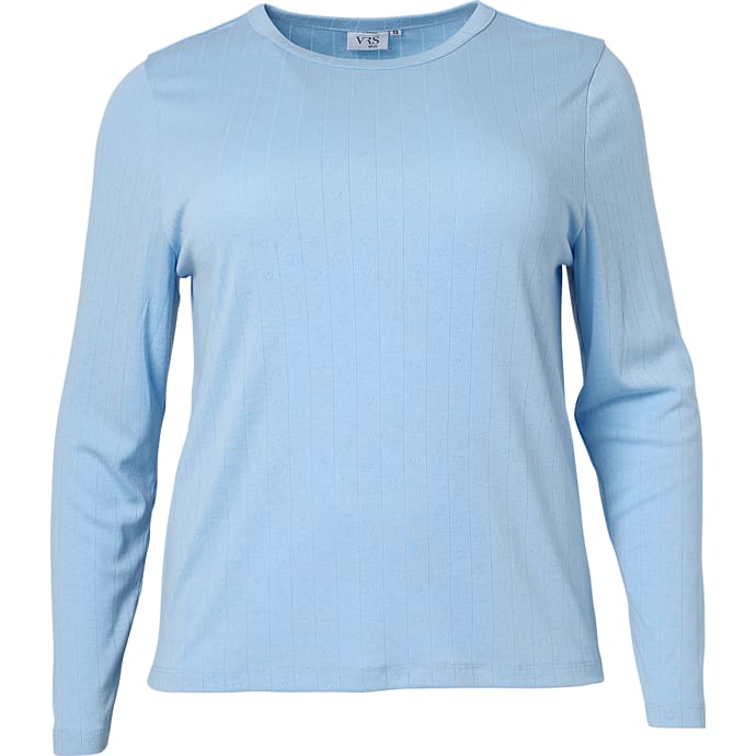 VRS Woman Jackie Basic Pointelle Top str. 52 Lyseblå