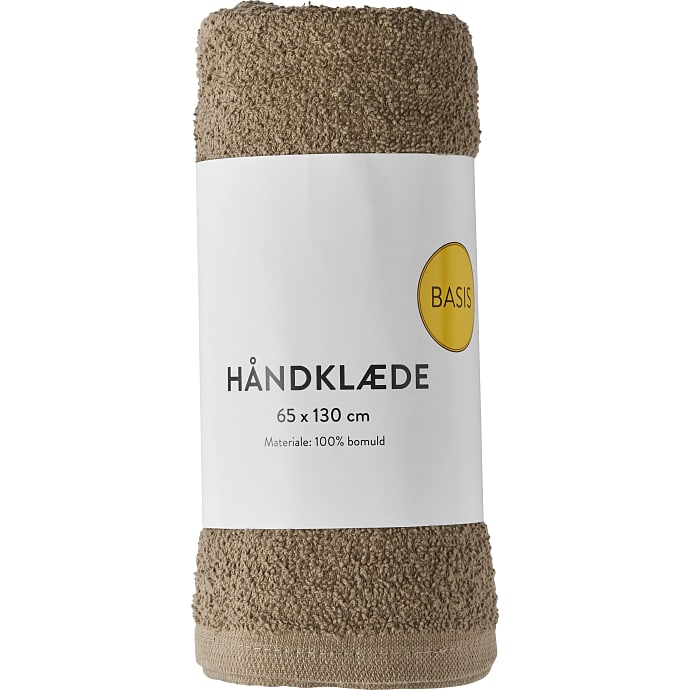 BASIS Håndklæde 2-pak 65x130 cm Sandfarvet