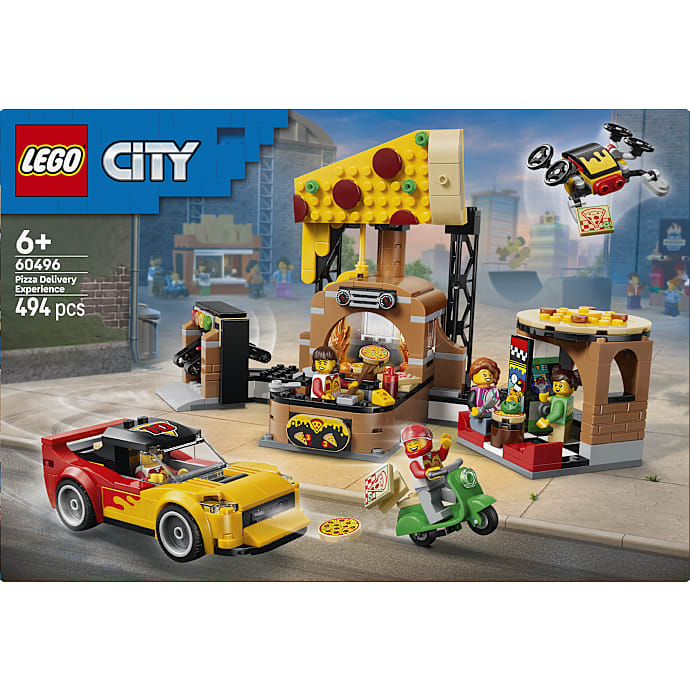 LEGO City Pizzeria med udbringningsfartøjer 60496