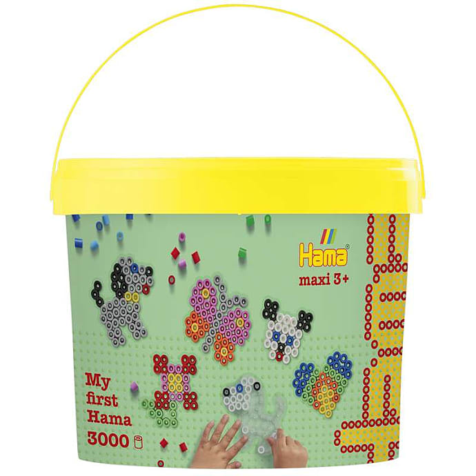 Hama maxi perler 3000 stk - multifarvet