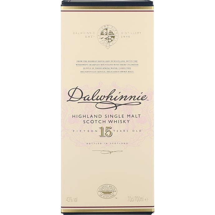 Dalwhinnie Single Malt Scotch Whisky 15 År 700 ml