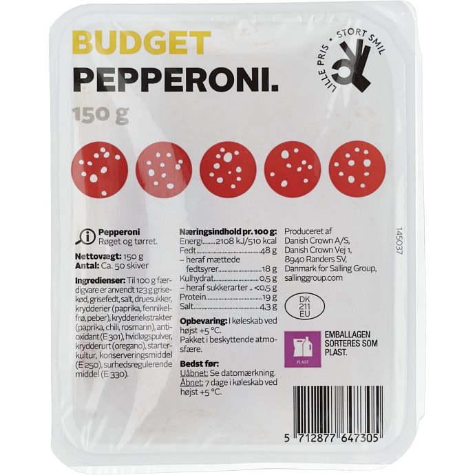 Pepperoni i skiver