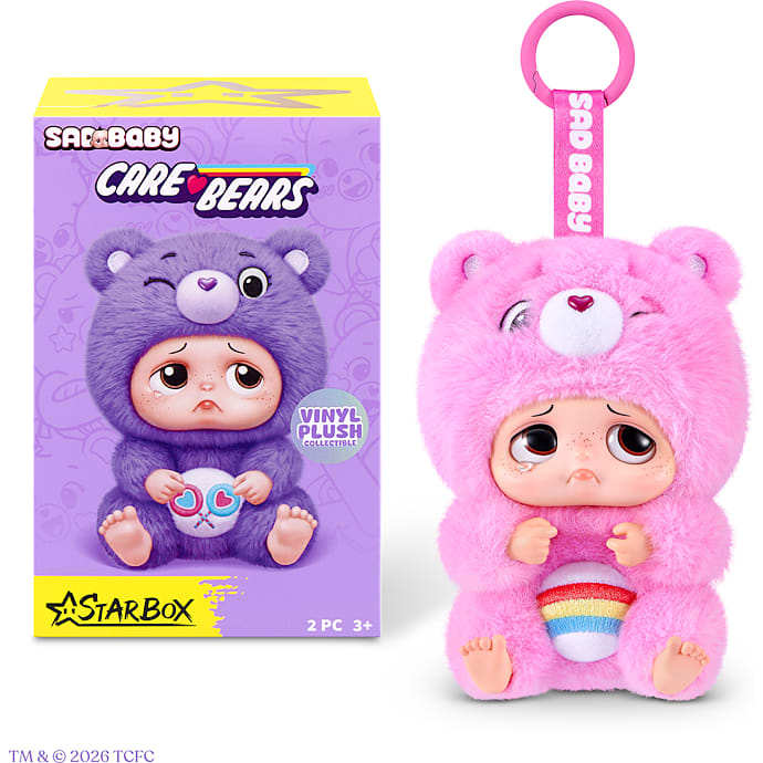 Starbox Sad Baby Care Bears nøglering - flere varianter - assorteret