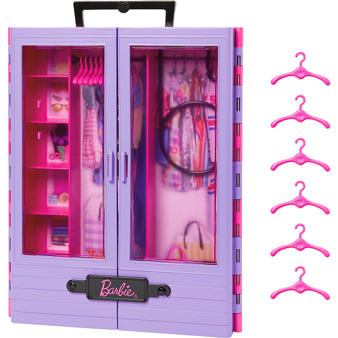 Barbie klædeskab - lilla