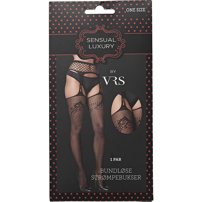 Sensual Luxury by VRS dame strømpebukser str. 2XL/3XL sort