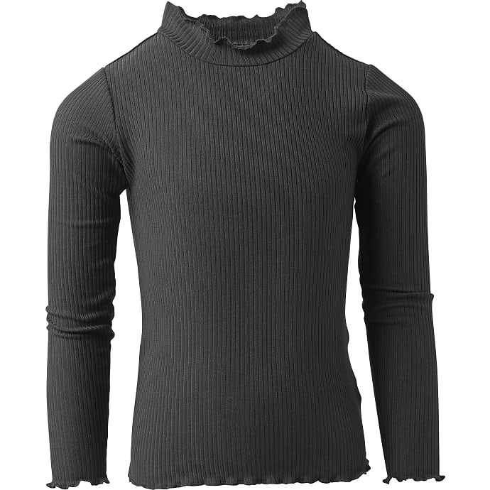 VRS kids basic børne rib bluse str. 98/104 sort