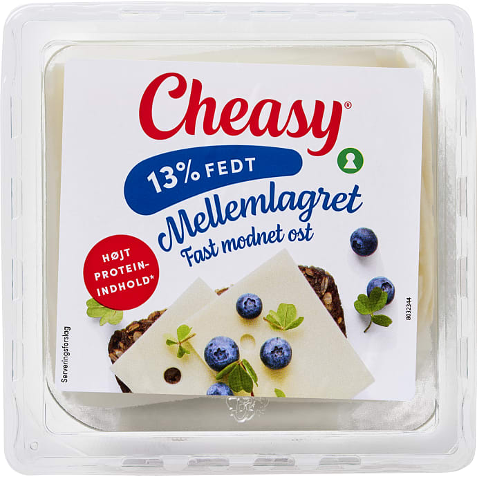 Ost i skiver mellemlagret 20+ 13% fedt