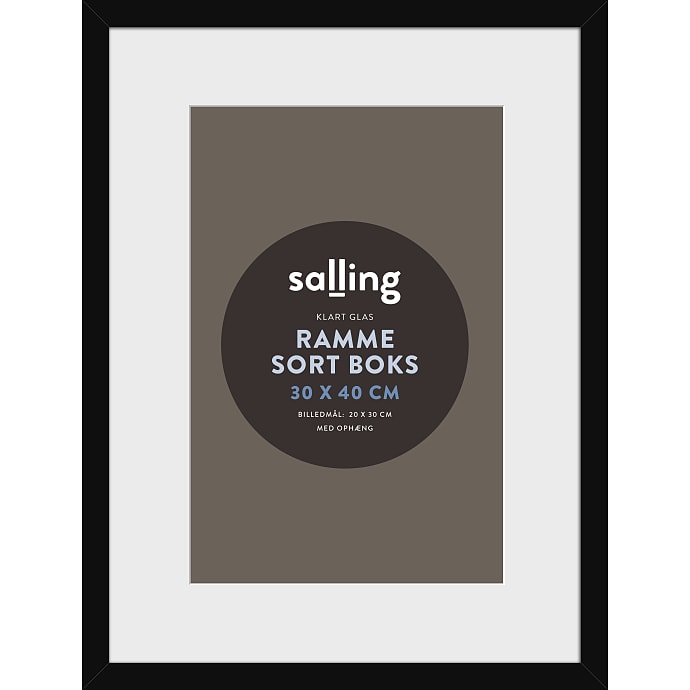 Salling Passepartout ramme sort 30x40 cm