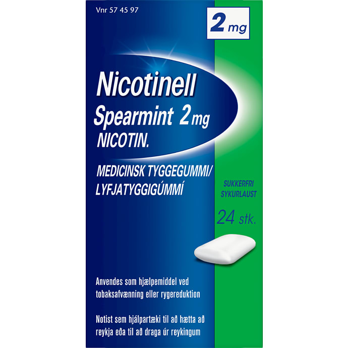 Nikotintyggegummi Spearmint sukkerfri