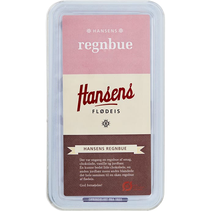 Flødeis med jordbær-, chokolade- og vaniljesmag øko