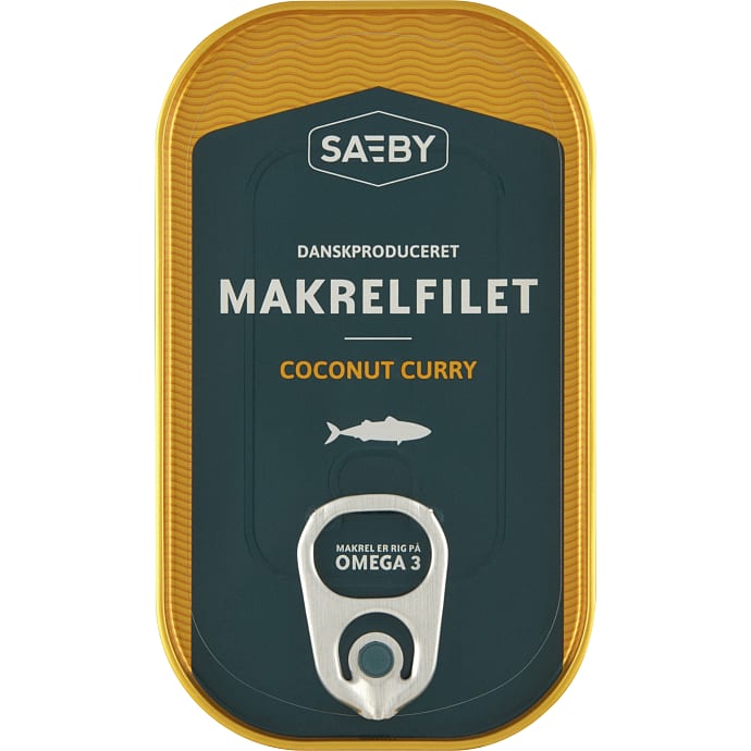 Makrelfilet i kokos- og karrysauce