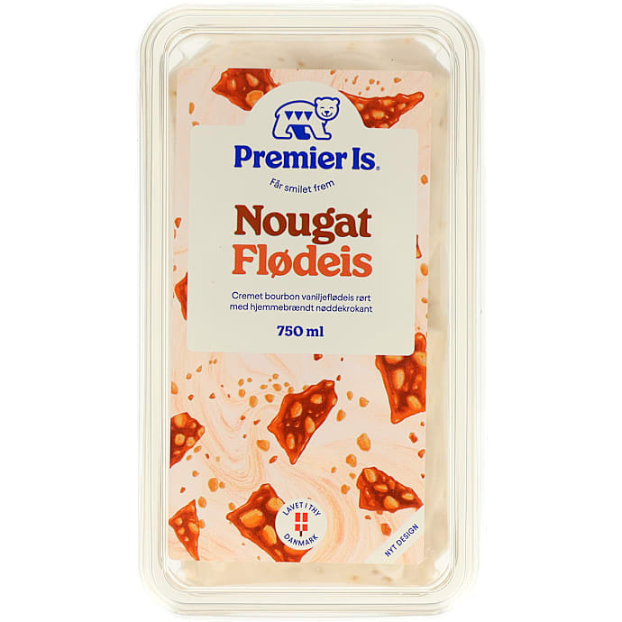 Flødeis m. nougat