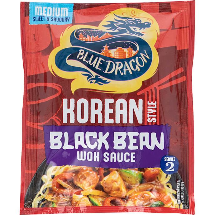 Blue Dragon Wok Sauce m. Sorte Bønner Medium