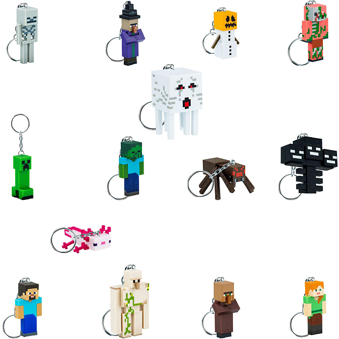 Minecraft Nøglering Assorteret