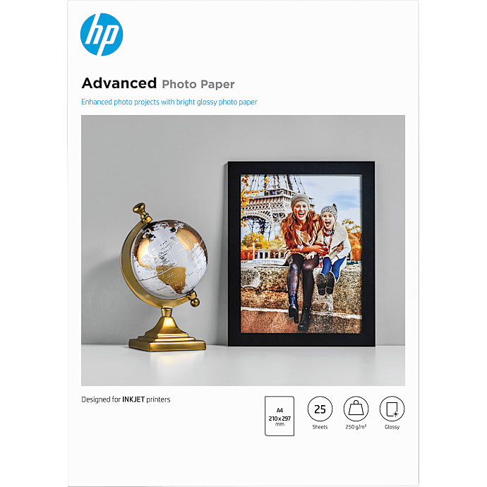 HP Advanced-fotopapir 250 g/m2 - 25 ark