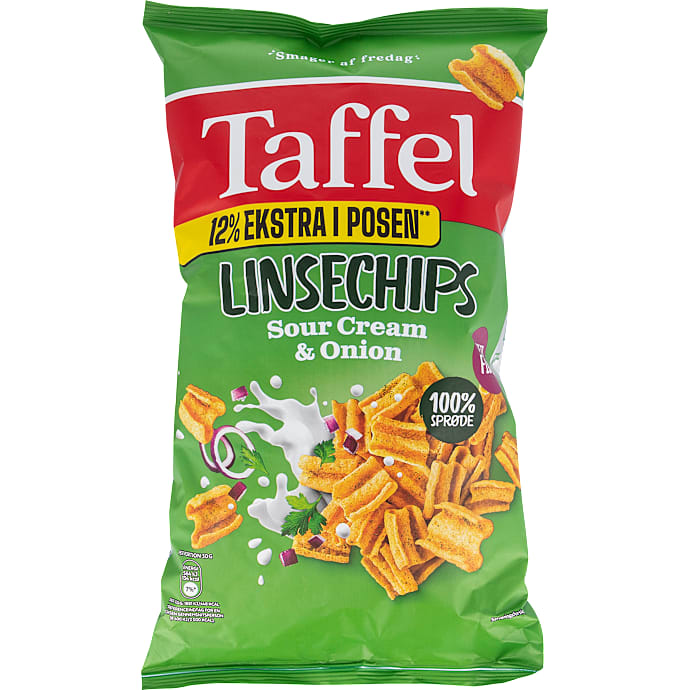 Linsechips m. sour cream & onion