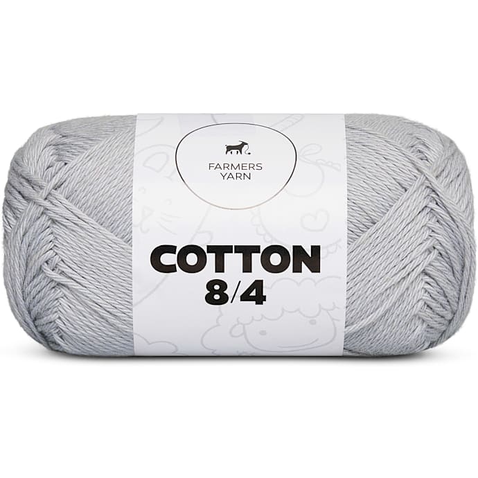 Farmers Yarn 8/4 Bomuldsgarn Lysegrå