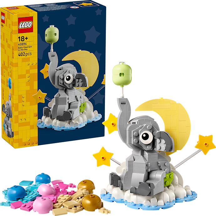 LEGO Iconic Elefantunge på en sky 40814