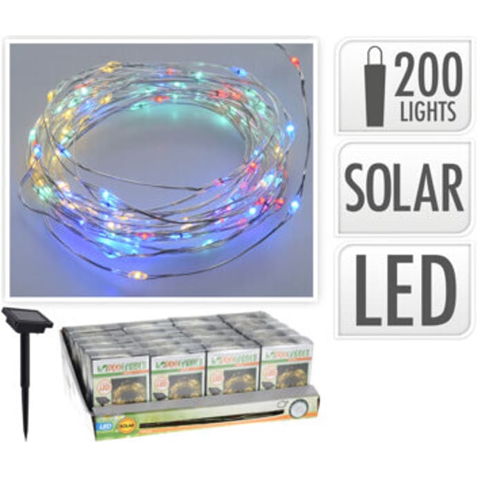 Merle solcelle wirelight 200 stk. multifarvet