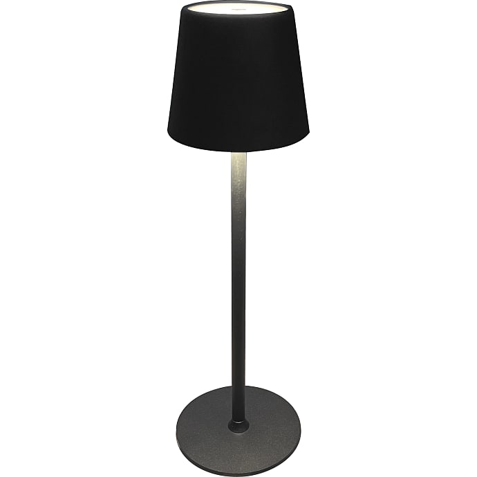 Style-touch genopladelig bordlampe - sort