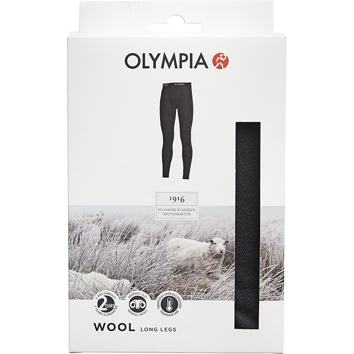 Olympia herre uld underbukser str. 2XL - sort