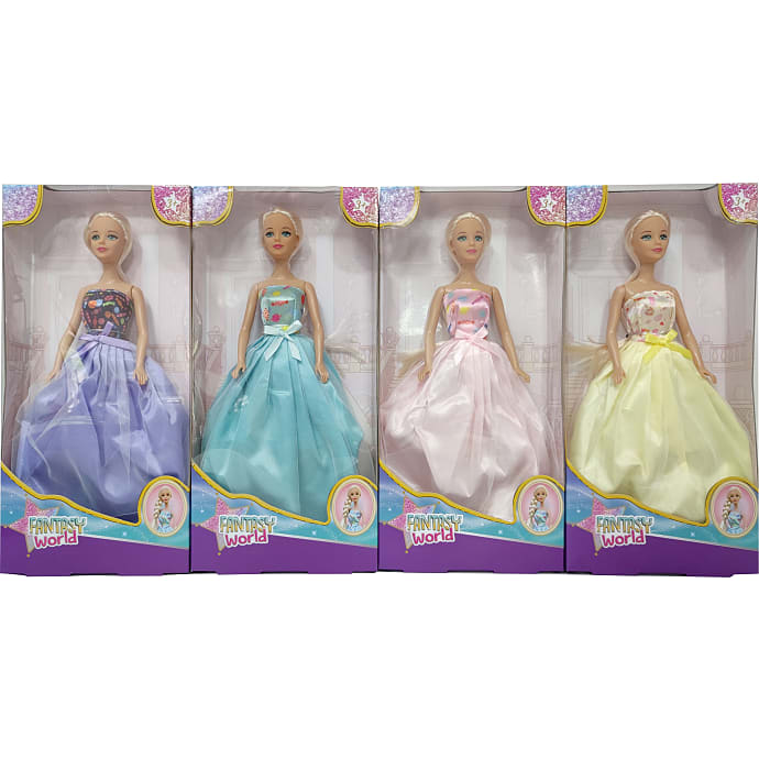 Fantasy World Dukke med lang kjole