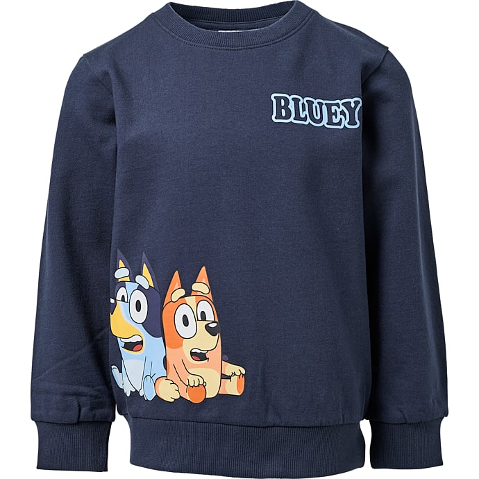 Bluey sweatbluse str. 98/104 - blå