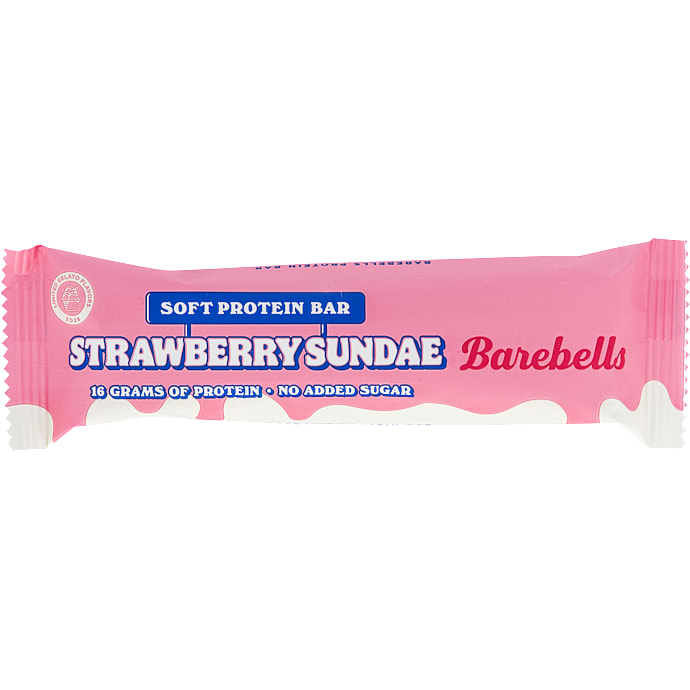 Strawberry Sundae proteinbar m. jordbærsmag