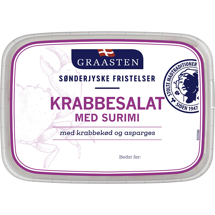 Krabbesalat m. surimi