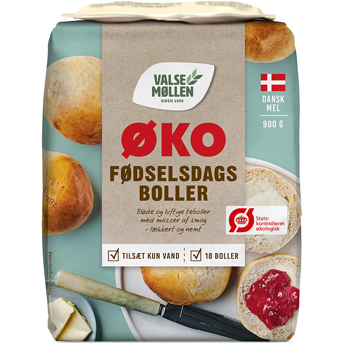Valsemøllen Fødselsdagsboller Øko 900 g