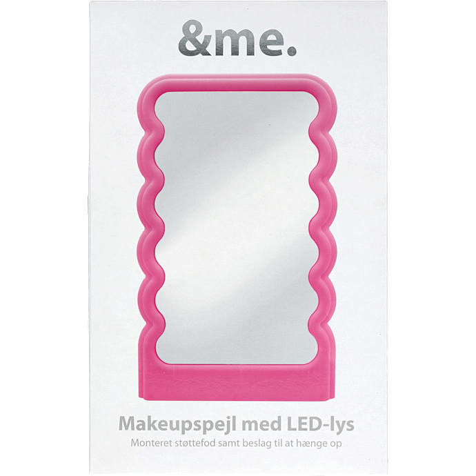 &me makeupspejl med LED lys - pink