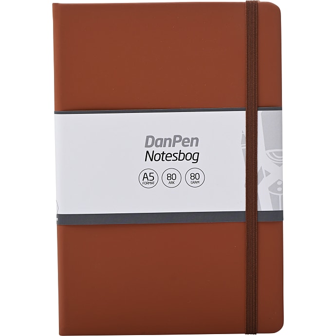 Danpen Notesbog PU A5 Brun