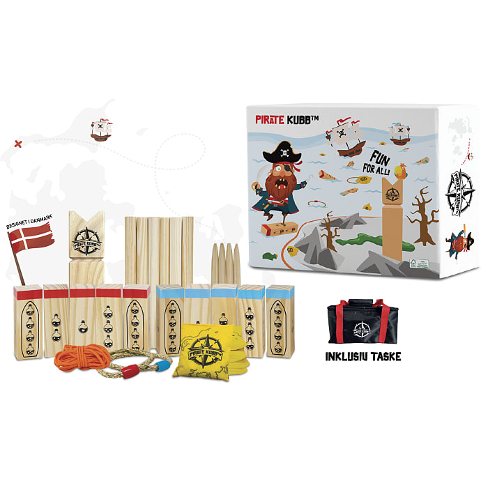 Pirate Kubb Træ-kastespil