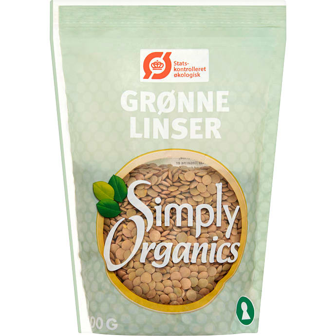 Simply Organics Grønne Linser 400 g