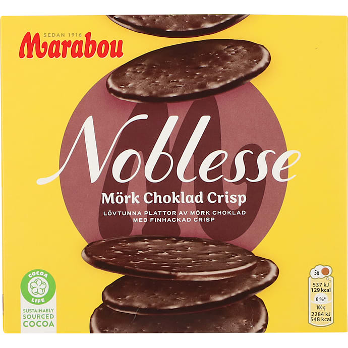 Marabou Mørk chokolade med majsknas