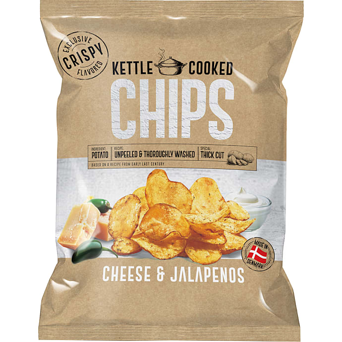 Chips m. ost og jalapeños
