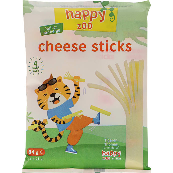 Happy Zoo Snack Cheese Strimler 84 g