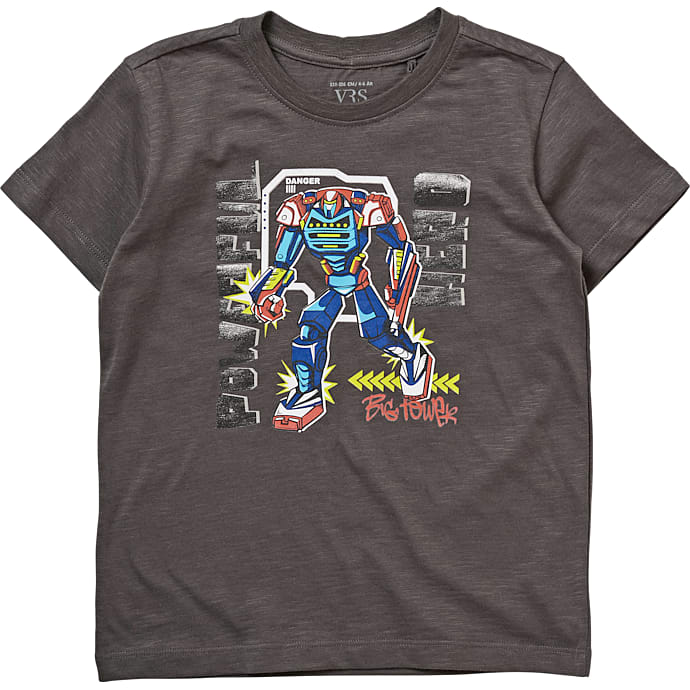 VRS børne T-shirt str. 122/128 - mørkegrå 1 stk.