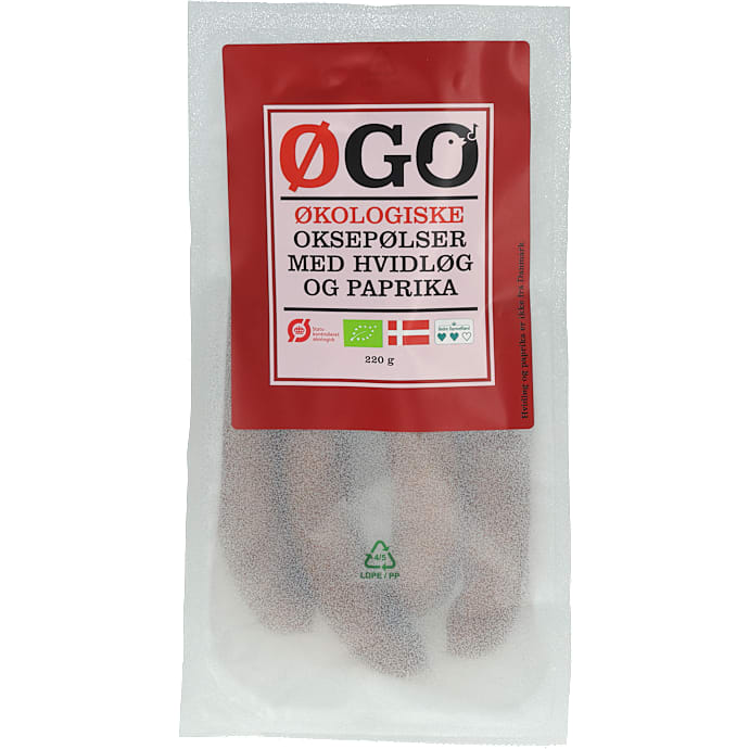 Oksepølser m. hvidløg og paprika øko