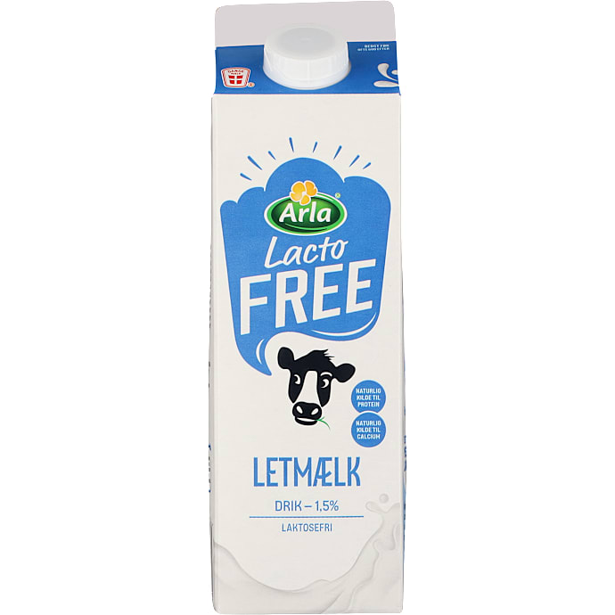Letmælk 1,5% fedt laktosefri