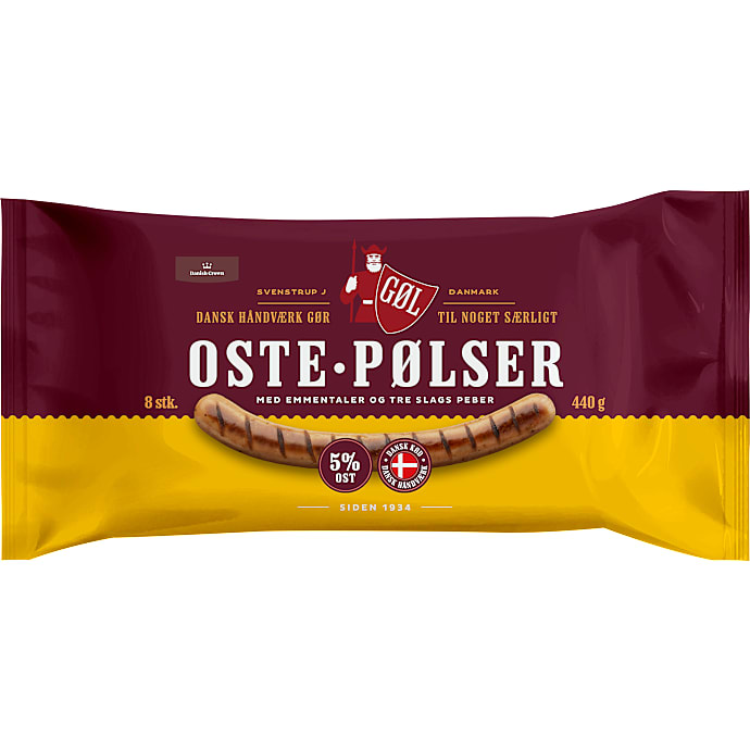 Grillpølser med ost