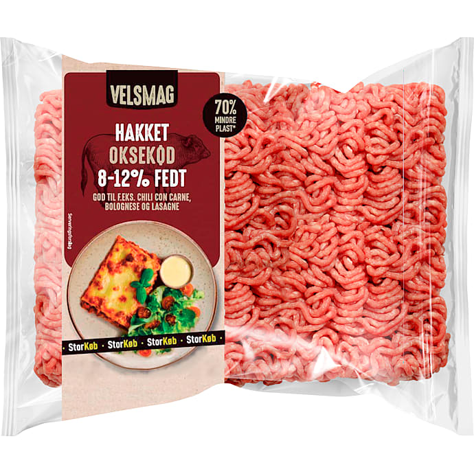 Velsmag Hakket oksekød 8-12% fedt 800 g