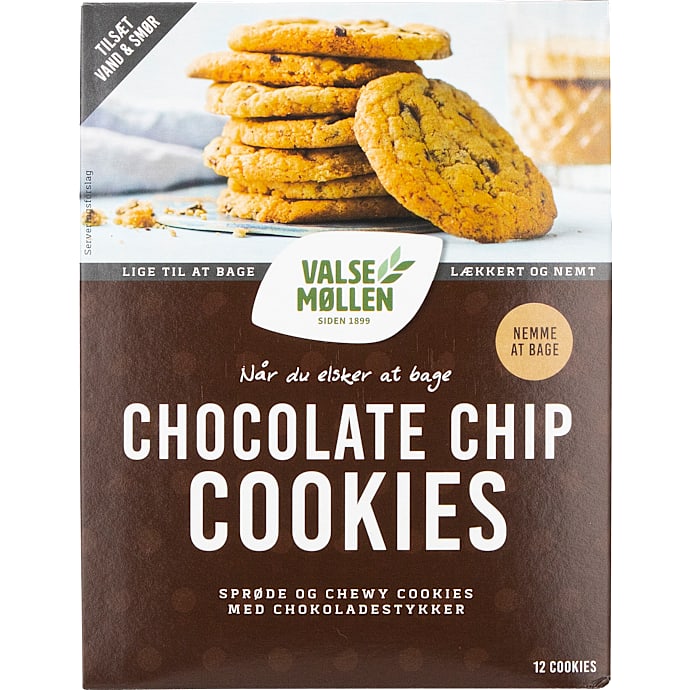 Cookies m. chokoladestykker