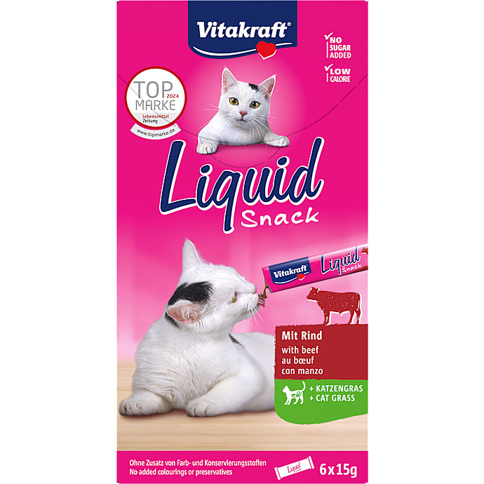 Vitakraft Flydende snack m. okse og katteurt