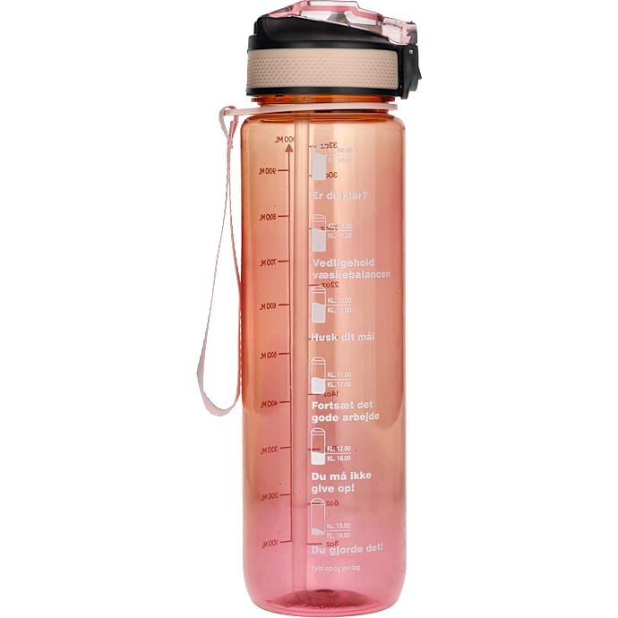 Motivationsflaske gul/lyserød- 1 liter