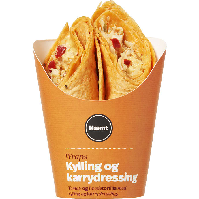 Næmt Wrap m. kylling og karry