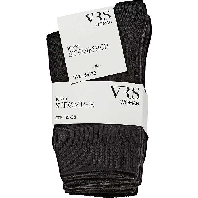 VRS Woman Strømper str. 39/41 Sort 10-pak