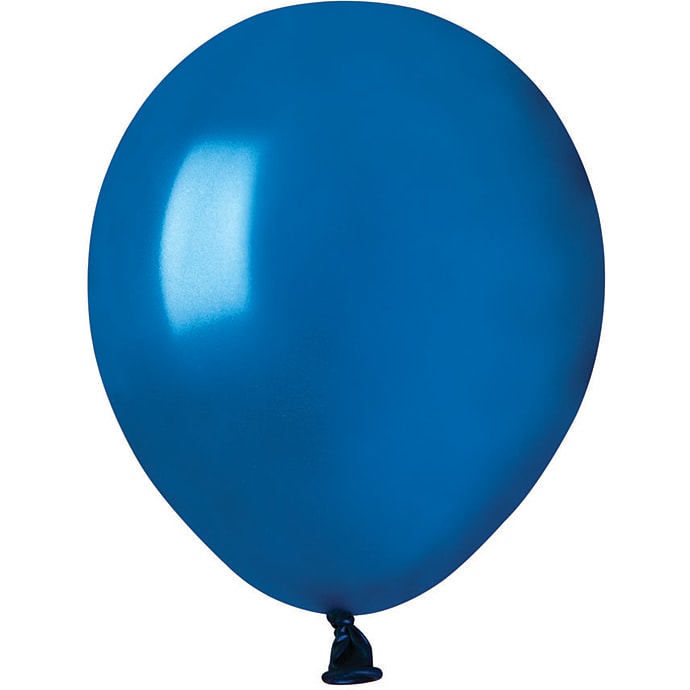 Latexballoner 13 cm 15-pak metallic mørkeblå