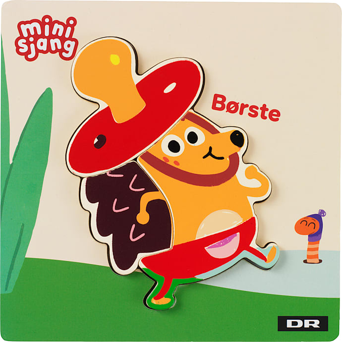 DR DR Børste træpuslespil 3 brikker