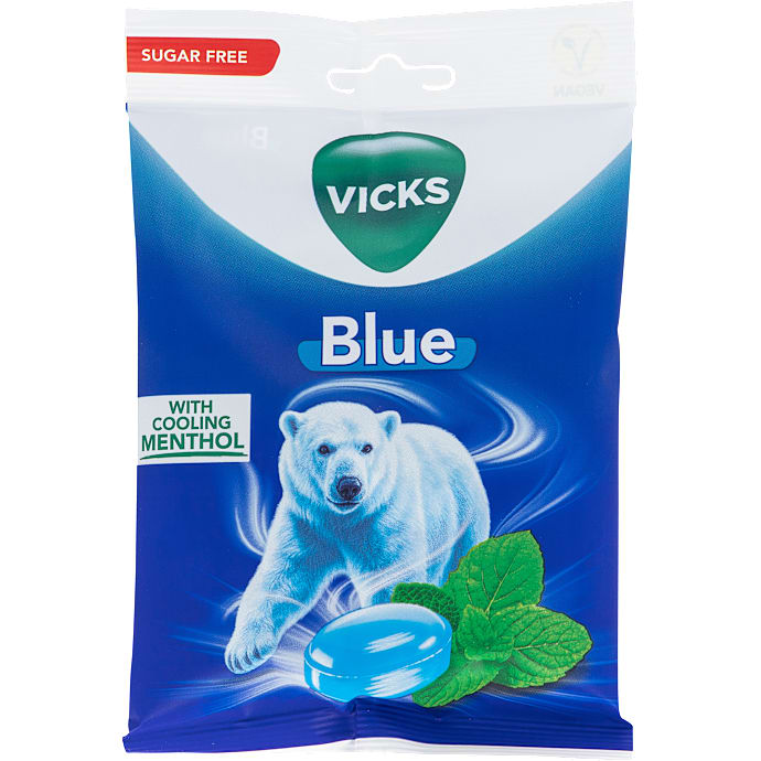 Blue extra strong pastiller sukkerfri